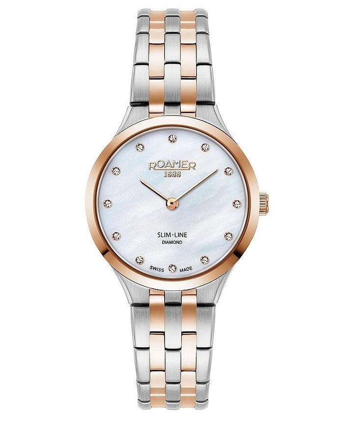 Ceas de dama Roamer Slim-Line Diamond 512847-49-89-20